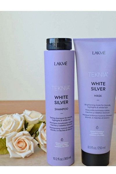 Lakme Teknia Silver White Shampoo and Mask for Gray and Oily Color Enhancer 250 ml