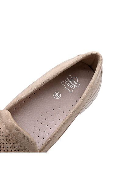 Tmall Women's casual shoes, Lightweight, Made of eco-leather, With natural leather insole, P1264, Khaki