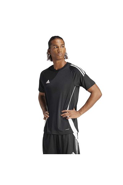 adidas Ανδρικό μπλουζάκι Tiro 24 Jersey μαύρο με λαιμόκοψη