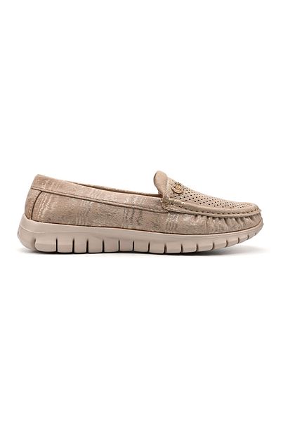 Tmall Women's casual shoes, Lightweight, Made of eco-leather, With natural leather insole, P1264, Khaki