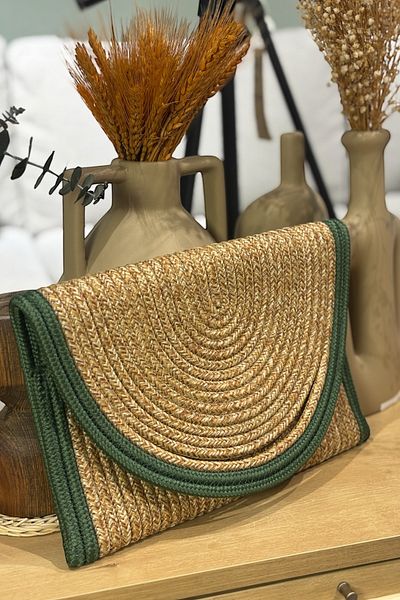 MaVaux Hand Detailed Envelope Portfolio Clutch Bag