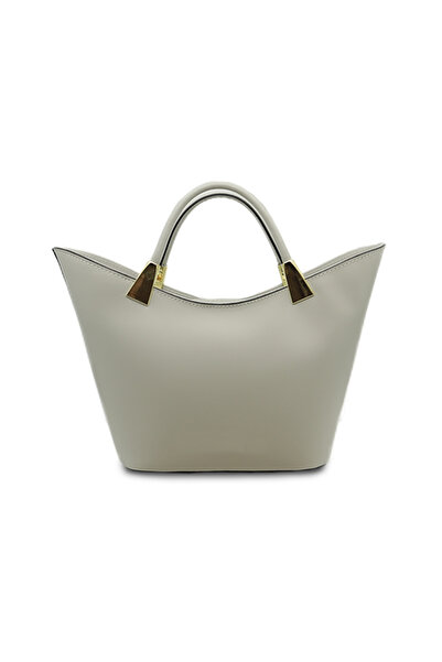 BESSO Geantă Dolce Eleganța din piele naturală albastru deschis