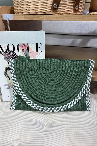 MaVaux Hand Detailed Envelope Portfolio Clutch Bag