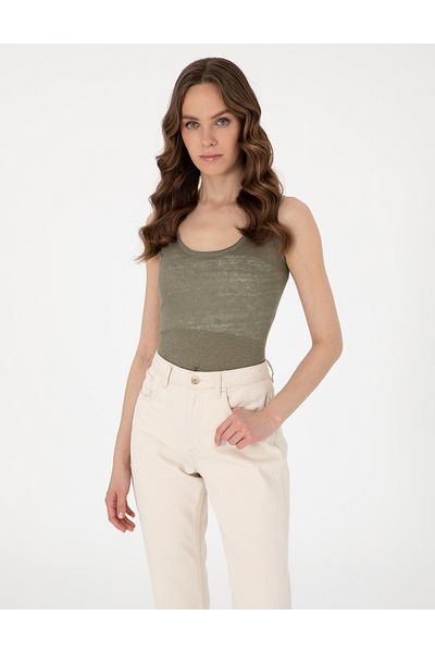 Pierre Cardin Khaki Comfort Fit Knitted Blouse 50306235-Vr027