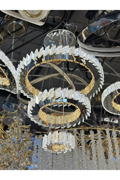 Led 3 KAT KRİSTAL LÜX SLAON AVZİESİ 3 IŞIK SEÇENEĞİ