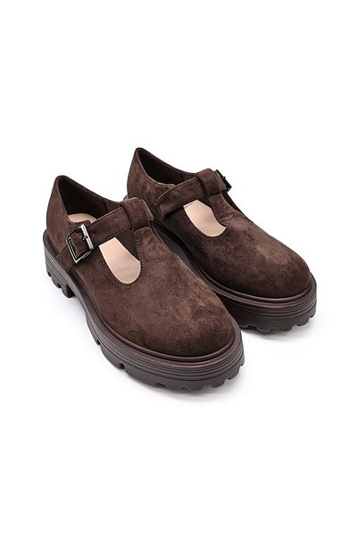 Tmall Pantofi casual de dama,Din piele ecologica,P1249,Maro