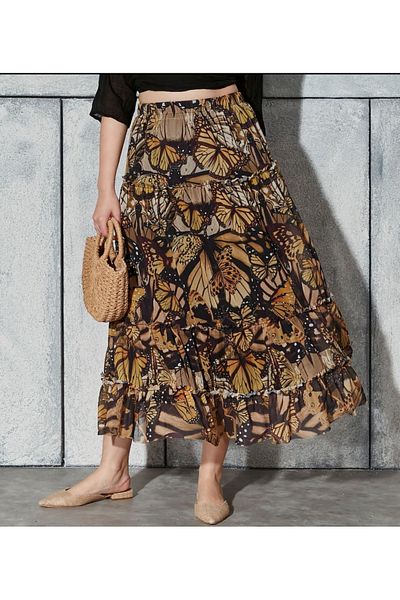 TEXTURA ✅   Chiffon Tulle Deep Skirt - Women - Light and Modern
