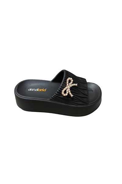 AkınalBella Women's Thick Soled Stone Eva Slippers