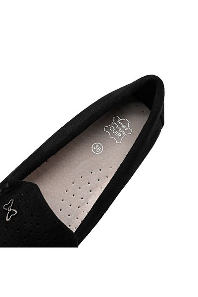 Tmall Women's Casual Shoes, lightweight, made of ecological leather, with natural leather insole, p1265, black