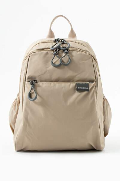 Sanmorris Sn 6009 Women's Shoulder Bag Handbag Water Resistant Parseut Fabric Beige