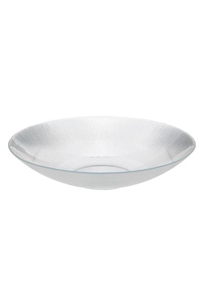 Secret de Gourmet طبق تقديم دائري زجاجي أنيق بتصميم إليز، 38 سم