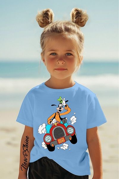 New Shine 1 tricou este un cadou pentru achiziții de 6 și mai sus în coș - Tricou pentru copii supradimensionat cu imprimeu Goofy