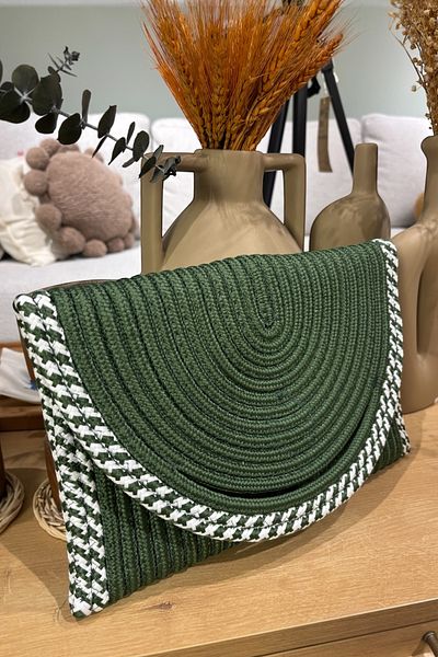 MaVaux Hand Detailed Envelope Portfolio Clutch Bag