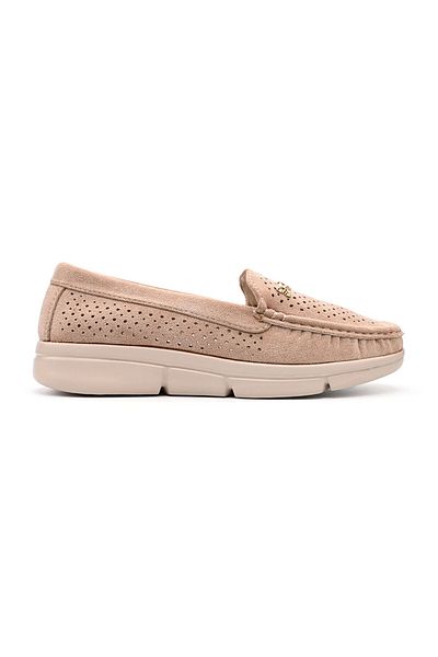 Tmall Women's casual shoes, Lightweight, Made of eco-leather, With natural leather insole, P1265, Beige