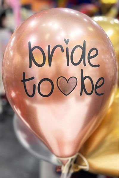 BeySüS Bride Balloon Chrome Rosegold 5Pcs 12 Inch