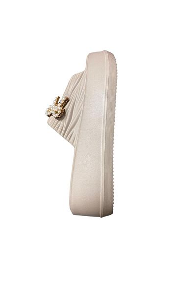 AkınalBella Women's Thick Soled Stone Eva Slippers