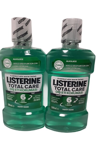 Listerine Ağız Bakım Suyu Alkolsüz Diş Eti Koruması 500 Ml x 2 Adet