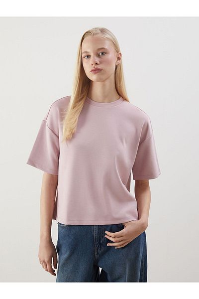 LC Waikiki Γυναικείο Oversize T-Shirt με λαιμόκοψη Crew Neck