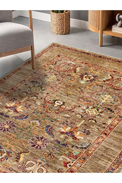 Serteks Afgan Desenli Halı, Dokuma Taban Dekoratif Şönil