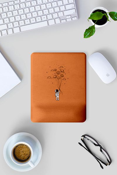 Gizeo Concept Space Astronaut Patterned Wrist Support Mouse Pad