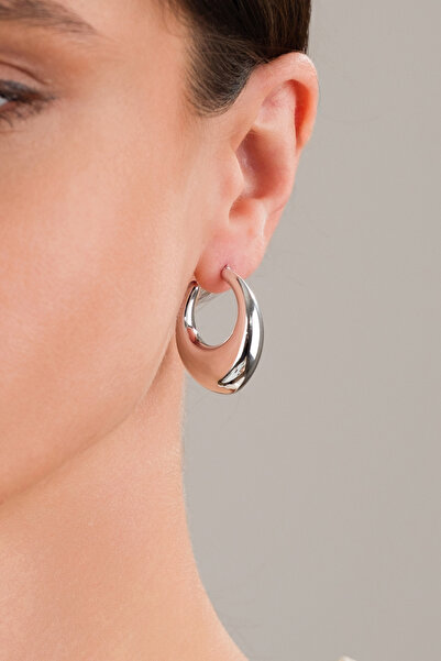 MRK Oval Vintage Bombeli Halka Küpe