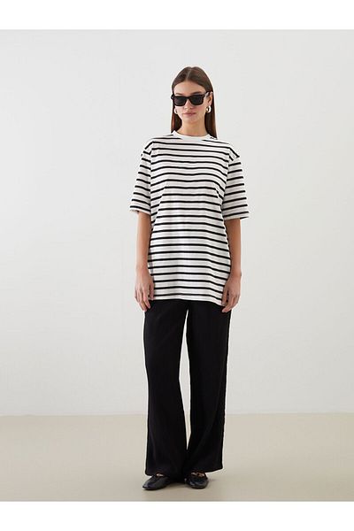 LC Waikiki Crew Neck Striped Women's T-Shirt