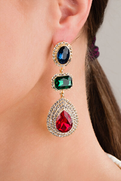 MRK Kadın Zirkon Kına Düğün Nişan Abiye Küpe