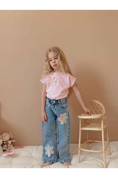 Jolly Kids Girl's Denim Jean Pants Suit