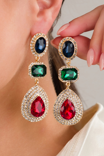 MRK Kadın Zirkon Kına Düğün Nişan Abiye Küpe