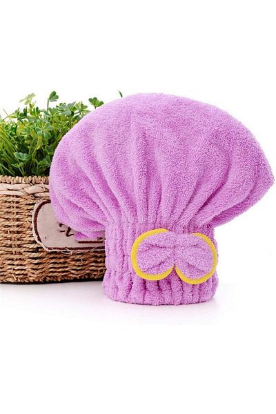 ÇARŞI HANEM Hair Drying Cap Head Towel Shower Cap Wet Hair Drying Cap Microfiber 1 Piece