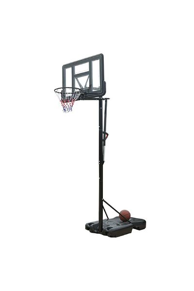 YALLA HomeGym Adjustable Height 7.5 to 10ft Portable Basketball Hoop, 44 Inch Backboard