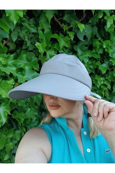 Nilbutik Velcro Visor Beach Hat Adjustable Foldable Sunscreen Visor