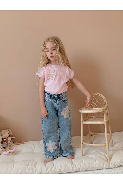 Jolly Kids Girl's Denim Jean Pants Suit