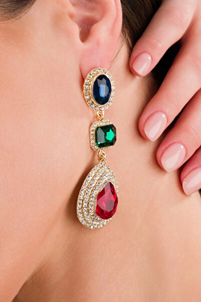 MRK Kadın Zirkon Kına Düğün Nişan Abiye Küpe