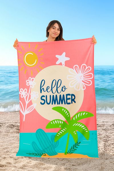 Caymoon Τυπωμένη Πετσέτα Παραλίας Oversized 100x170cm