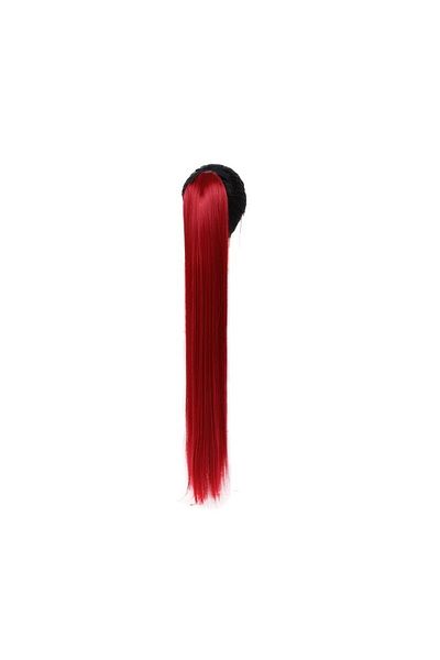 OEM Redhead Ponytail Hair Extension, 80 cm, straight, long hair, synthetic fiber with natural look