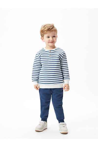 LC Waikiki Lcw Kids Indigo Elastic Waist Basic Baby Boy Tracksuit Bottom