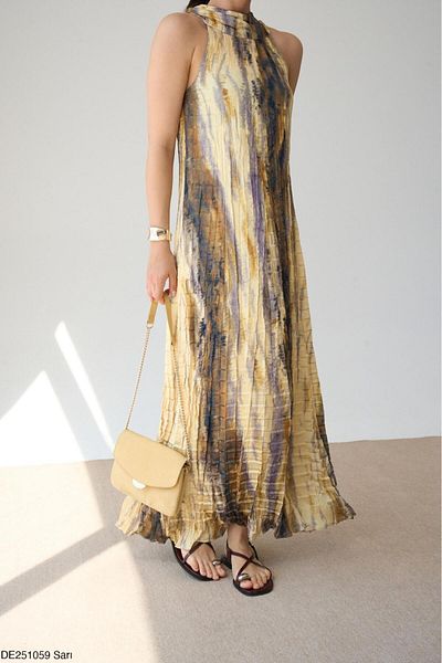 CADDELAMODA Rochie de damă cu model Tie Dye