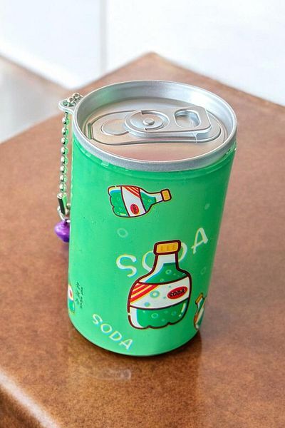 TAKIŞTIR Green Color Soda Figured Keychain Detailed Boxed Wet Wipes