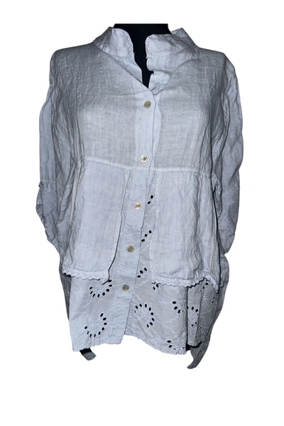 PHUTİ COLLECTION ІТАЛІЙСЬКИЙ ЛЬНЯНИЙ ПАЛЬТО З ДЕТАЛЯМИ З ФІСТО