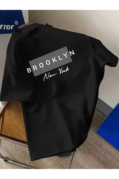 PAVRO Oversize Unisex Basic T-Shirt Comfortable Stylish Daily Use Broklynprinted