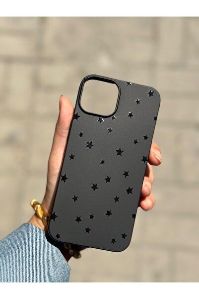 Iphone 13 / 14 Uyumlu Star Desen Tasarımlı Yüksek Kalite Lansman Içi Kadife Kılıf