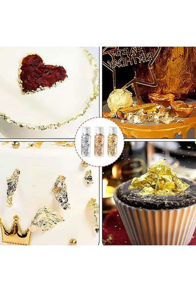 velomy Edible Silver Cake Decoration Foil