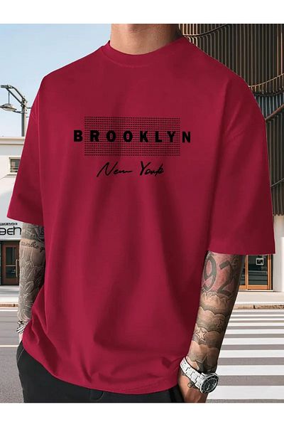 PAVRO Oversize Unisex Basic T-Shirt Comfortable Stylish Daily Use Broklynprinted