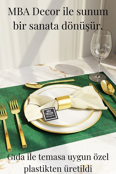 mba decor metal bending art Gold Color Cylinder Napkin Ring Set of 6 Stylish Table Decoration & Tableware Accessory | Suitable for Food Contact