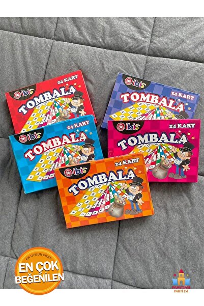 PapatyamPartiEvi Lüks Kutulu Tombala Aile Oyunu - Yılbaşı Kutulu 24 Kartlı Set