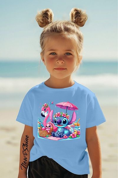 New Shine 1 tricou este un cadou pentru achiziții de 6 și mai sus în coș - Tricou pentru copii supradimensionat imprimat cu cusături