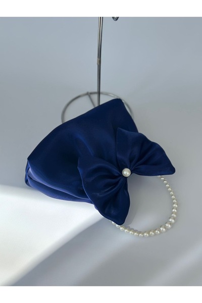 posst bag Блискуча атласна сумочка з бантиком для вечірнього вбрання