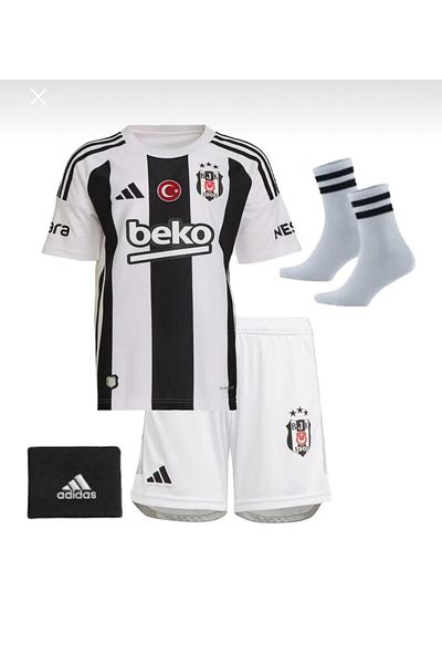Flextreme Negru-Alb # Anonymous//In Crib.ş-Fotbal pentru copii 3-14 ani Tricou+Short+Șosete+Brățară+Set de 4