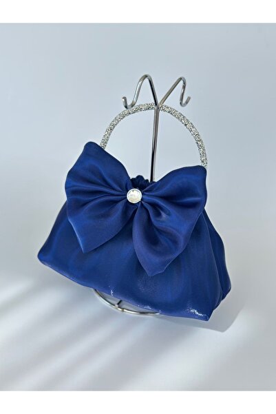 posst bag Блискуча атласна сумочка з бантиком для вечірнього вбрання